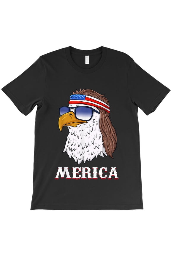 Eagle Mullet 4th Of July USA American Flag Merica Plus Size, G20803 Unisex T-Shirt, Up to Size 5XL