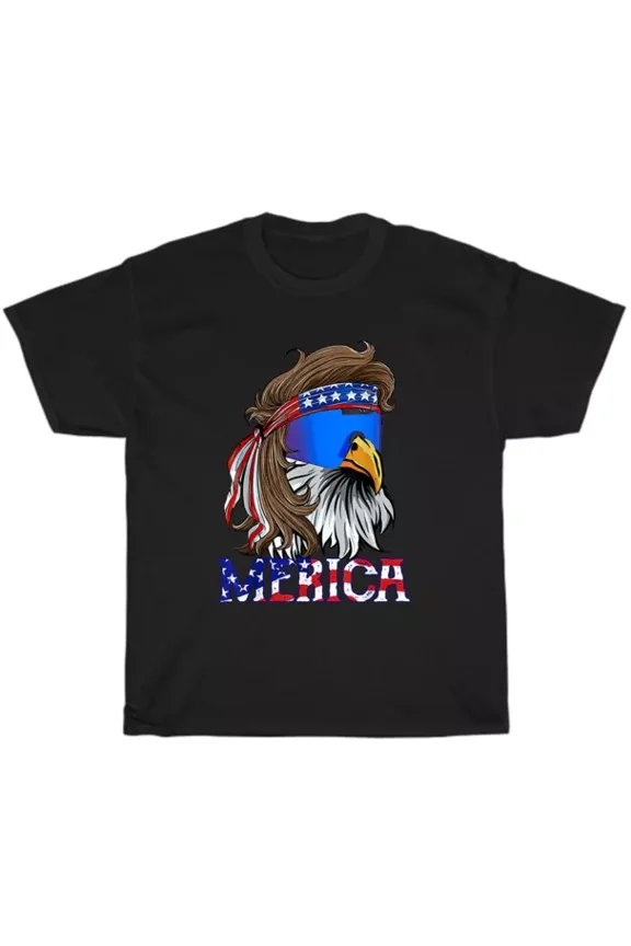 Eagle Mullet Sunglasses Merica 4Th Of July Usa American Flag T-Shirt