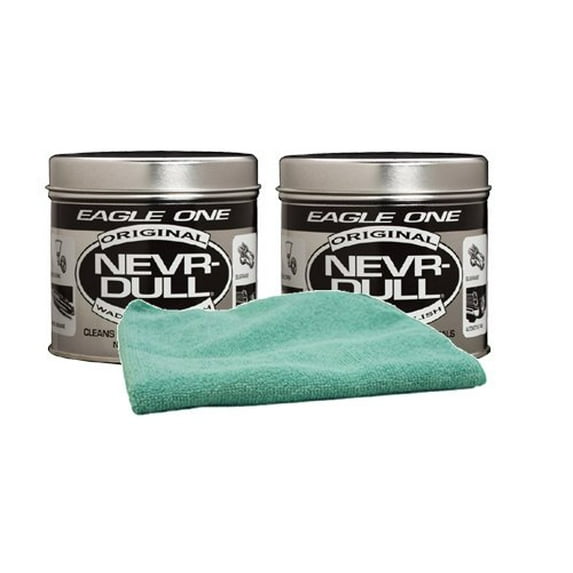 Eagle One Never-Dull Wadding Metal Polish (5 oz.) Bundle with Microfiber Cloth (3 Items)