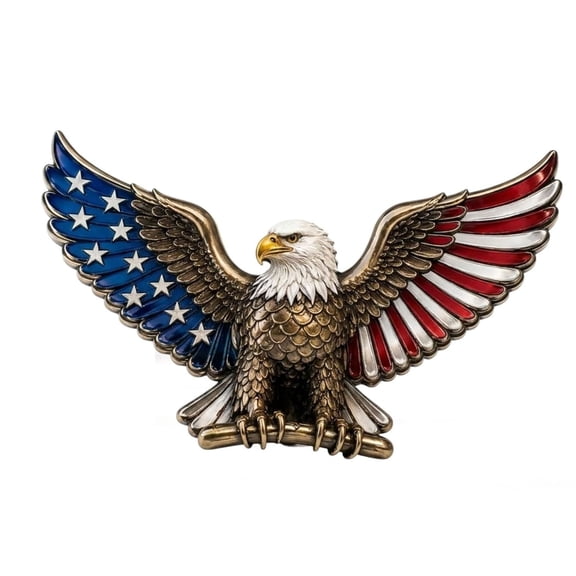 Eagle Patriot Metal Badge Sticker Decal For Truck Suv Motorcycle American Flag Emblem Car Exterior Accessory
