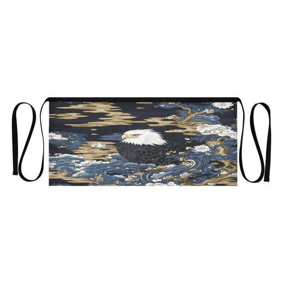 Eagle Pattern Multi Pocket Short Apron Waterproof, Adjustable 96.5in Belt for various occasions