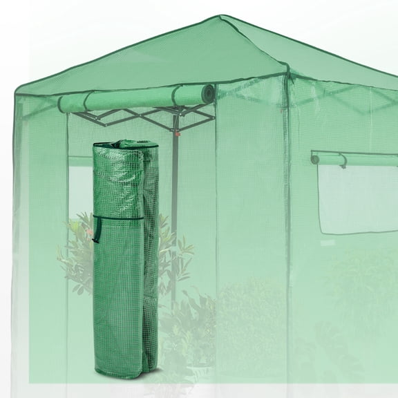 EAGLE PEAK Fit Replacement Cover Compatible with The EAGLE PEAK 6' x 4' Portable Pop Up Greenhouse(Frame Not Included), Green
