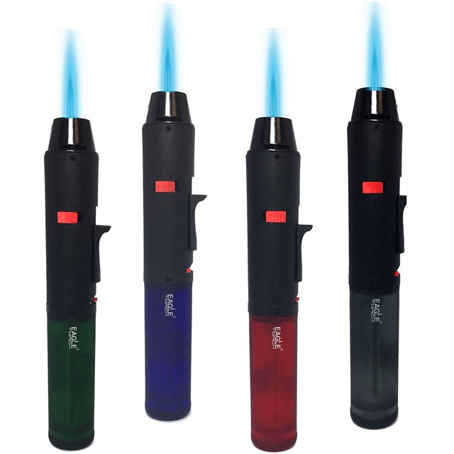 Eagle Pen Torch Lighter Windproof Butane Refillable Child Lock Set of 4