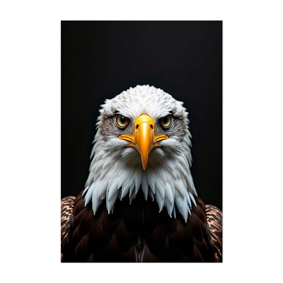 Eagle - Photography Wildlife Bird Animal Nature Portrait Patriotic Unframed Wall Art Print 32 x 48 inches