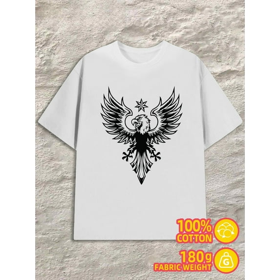 Eagle Pride Tee men's 180G 100% Cotton white Classic Unisex Shirt Printed tshirts Original Unisex Shirt Crewneck tshirts Original Unisex Shirt Printed tshirts