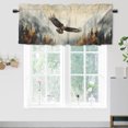 thumbnail image 1 of Eagle Printed Window Curtains Valances for Kitchen Misty Forest African Animal Flying Rod Pocket Valances for Bedroom Living Room Dining Room 54 by 18 in, 1 Panel, 1 of 6