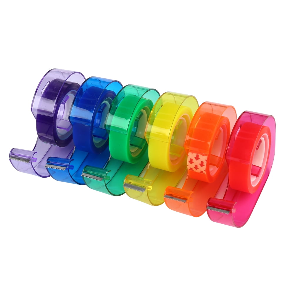 Eagle Rainbow Tape Dispenser, Desktop Office Tape, Colored Adhesive