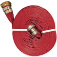 Eagle Red PVC Discharge Hose, 11/2" X 25', Male X Female Water Shank