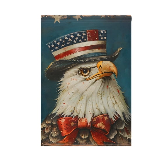 Eagle Retro Garden Flag Double Sided 12 x 18/28 x 40 Inch Yard Flag Home Outdoor Yard Patio Lawn Decor