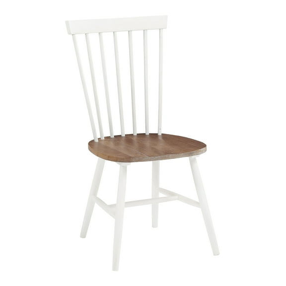 Eagle Ridge Wood Dining Chair with Toffee Brown Seat and Cream Base 2 Pack