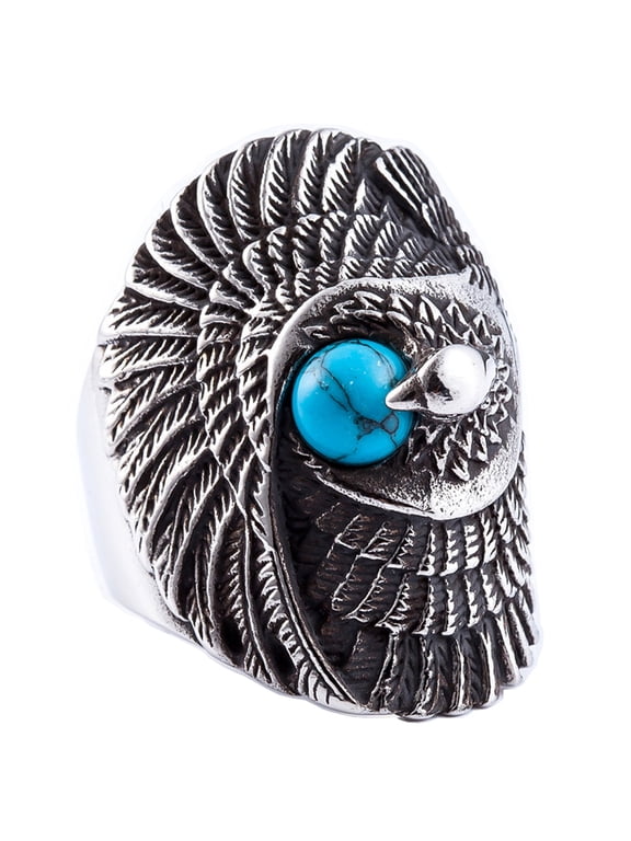 Eagle Ring Punk Cool Animal Jewelry Rings Hawk Rings for Men (7)
