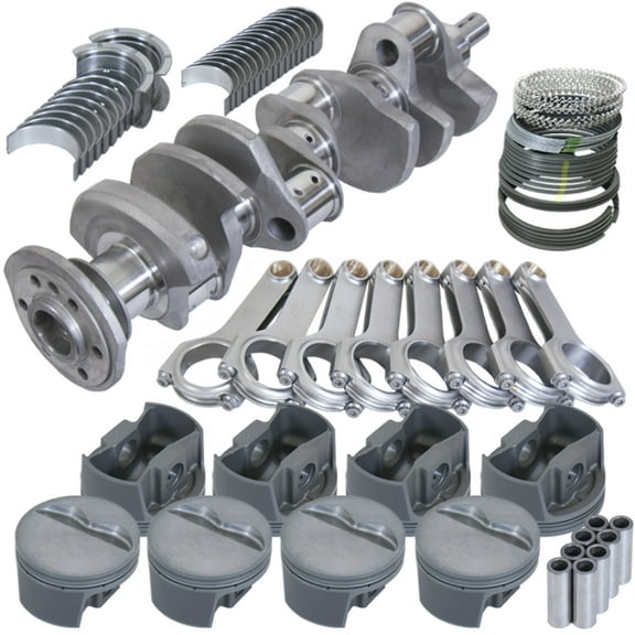 Eagle SBC 350 Competition Rotating Assembly 3.750in Stroke 5.700in Rods Forged Pistons .030 Overbore