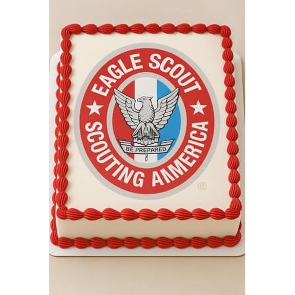 Eagle Scout Celebration Cake Topper Officially Inspired Design for Scouting Ceremonies, Courts of Honor, Graduations, and Achievements Fits Quarter Sheet Cakes