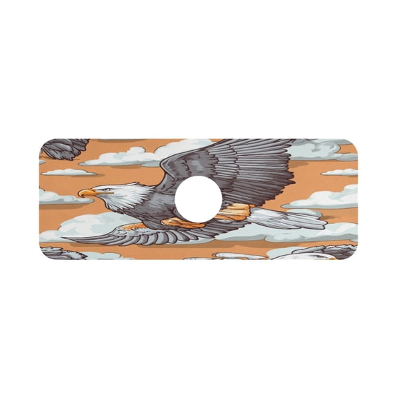 Eagle Single Compact Faucet Drying Pad 14.7x5.4in Absorbent Mat for Small Sinks, Vanity Countertops