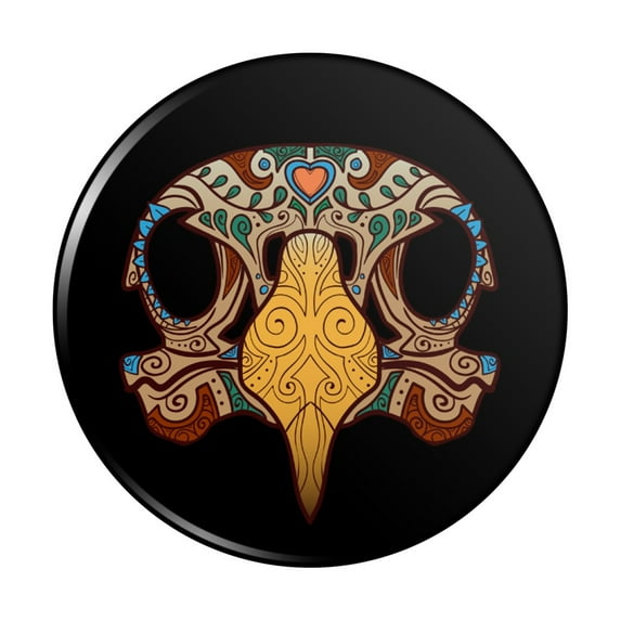 Eagle Skull Day Of The Dead Southwestern Kitchen Refrigerator Locker Button Magnet