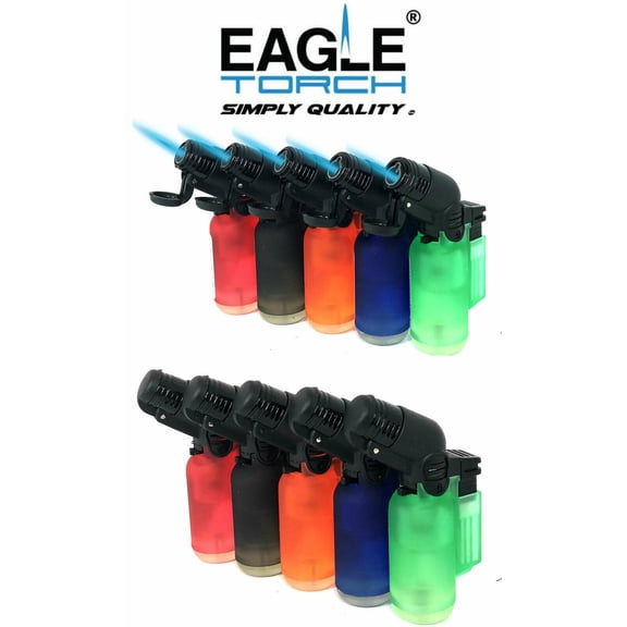 Eagle Small Mini Angle Torch Windproof Refillable Lighter 10 Pack
