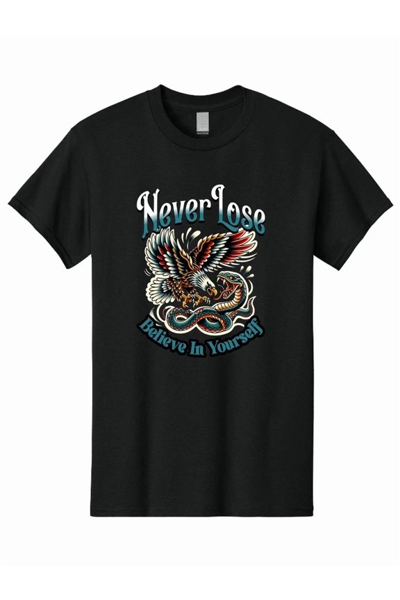 Eagle Snake Motivational Tattoo Never Lose Believe In Yourself Traditional Art Unisex T-Shirt, S-5XL