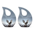 thumbnail image 1 of Eagle with Snow Small Keepsake Urns for Human Ashes - Little Keepsake Urns for Adult Ashes Women & Men - Mini Cremation Urns for Ashes - Memorial Small Ashes Urn (Size - 3Inch) Set of 2, 1 of 2