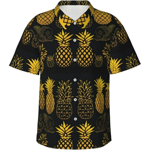 Eagle Splash Flag of Mexico Mens Hawaiian Shirt Short Sleeve Casual Button Up Tropical Summer Beach Shirt