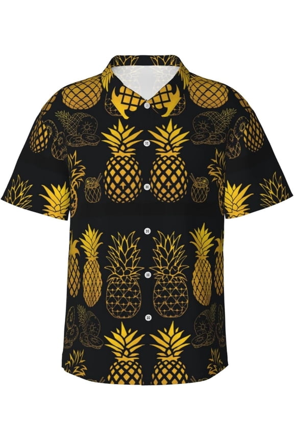 Eagle Splash Flag of Mexico Mens Hawaiian Shirt Short Sleeve Casual Button Up Tropical Summer Beach Shirt