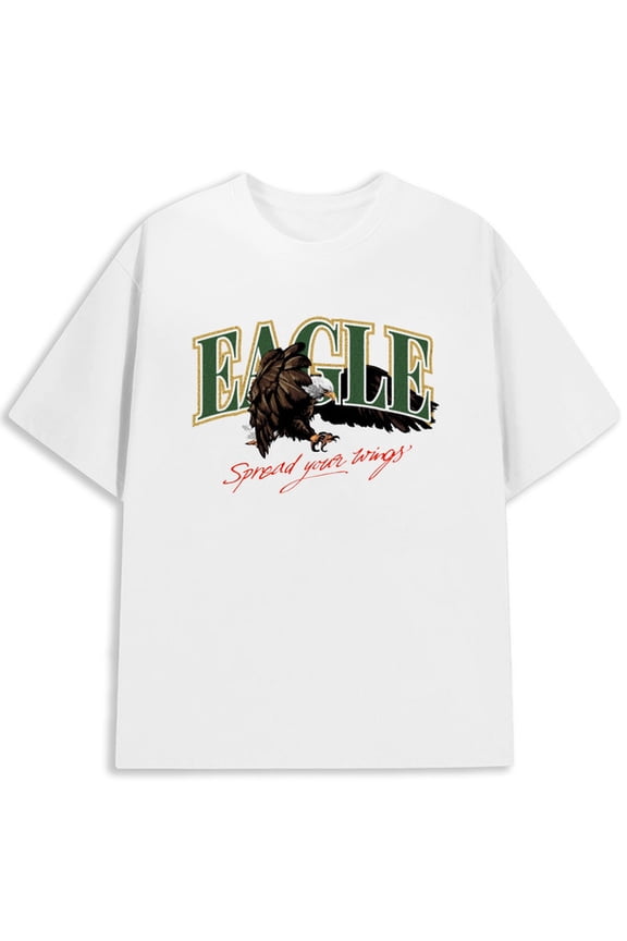 Eagle Spread Wings Tee men Eagle white For summer Casual Daily Wear casual classic Basic Unisex Shirt Crewneck tshirts Casual Unisex Shirt Graphic tshirts