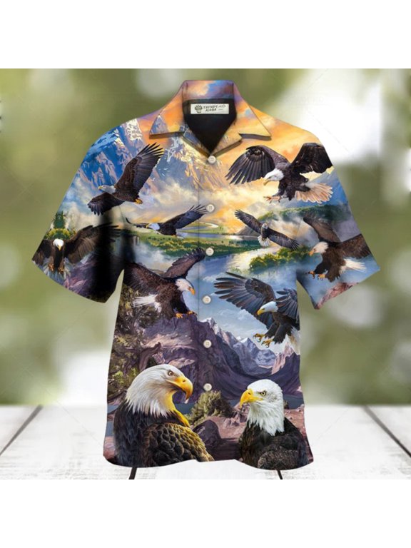 Eagle Spread Wings To The Sky Style Hawaiian Shirt