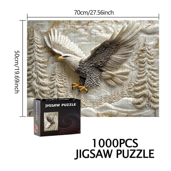 Eagle, Spreading Wings Puzzle 500pcs/1000pcs Large Puzzle Game Gift Family Interactive Game Puzzle DIY Home Decoration Brain Challenge