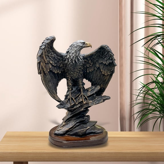 Eagle Statue Resin Display Animal Sculpture for Anniversary Desk Living Room