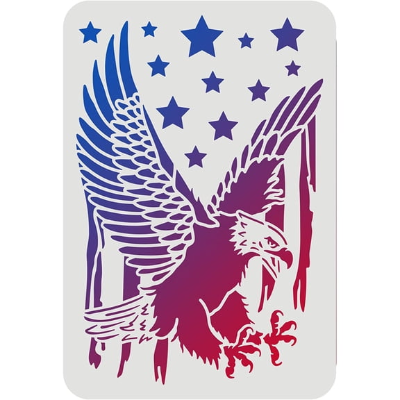 Eagle Stencil A4 Eagle Flag Stencil for Painting Reusable Eagle Pattern Drawing Stencil Eagle DIY Craft Stencil