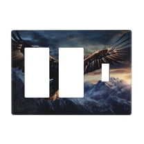 Eagle Switch Cover Decorative Wall Plate 3-Gang 2-Decor 1-Toggle Standard Size