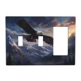 thumbnail image 1 of Eagle Switch Cover Decorative Wall Plate 3-Gang 2-Toggle 1-Decor Standard Size, 1 of 5