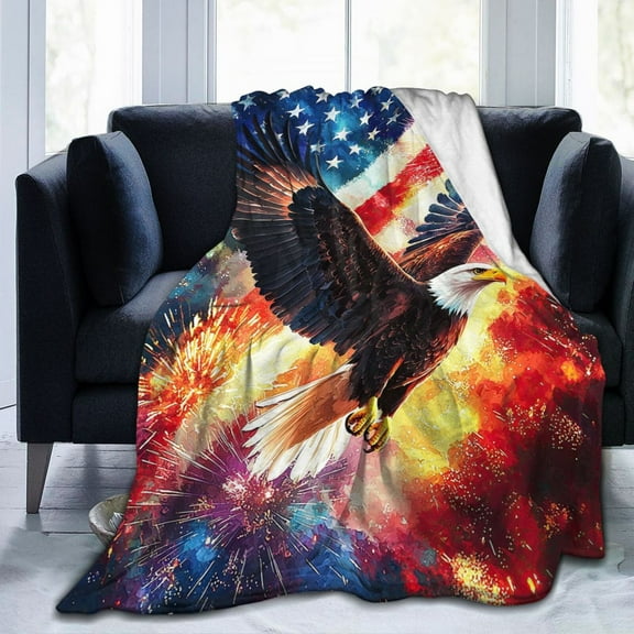 Eagle Throw Blanket Ultra Soft Cozy Decorative Flannel Blankets for Home Bed Couch Chair Travel 50x40