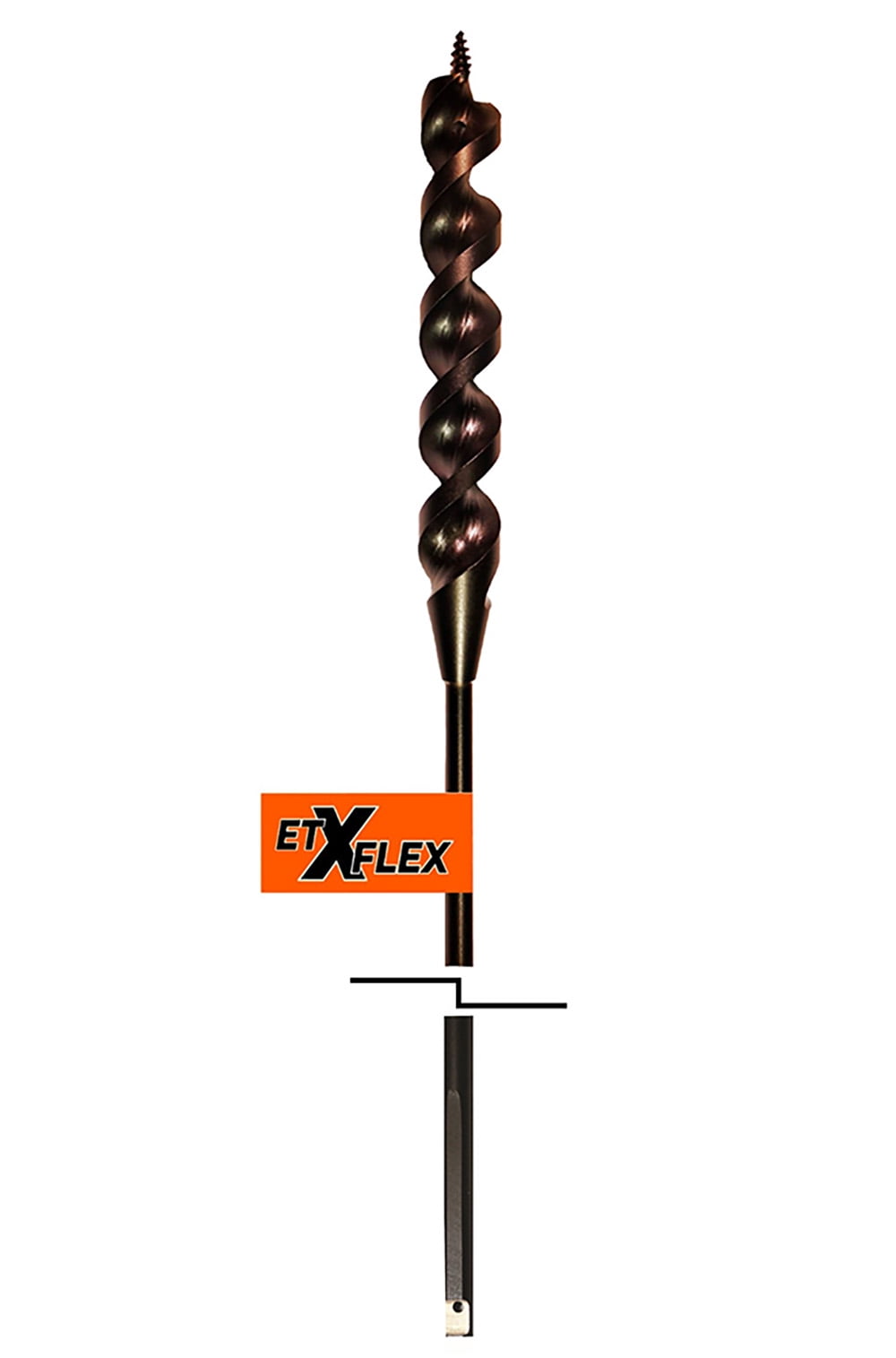 Eagle Tool US EA10054 X Flex Flex Shank Installer Drill Bit, Auger Style, 1-inch by 54-inch, Notched Shank, Made in The USA