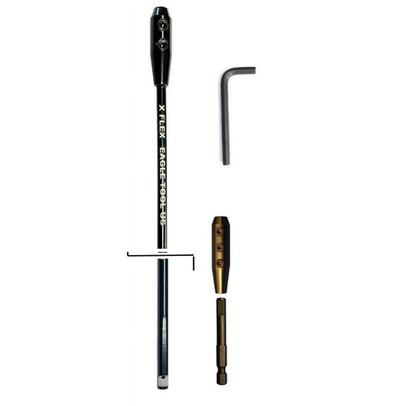 Eagle Tool US X FLEX Flex Drill Bit Extension, 1/4-Inch shank by 36-Inch, with 1/4-Inch Hex Adaptor Made in the USA
