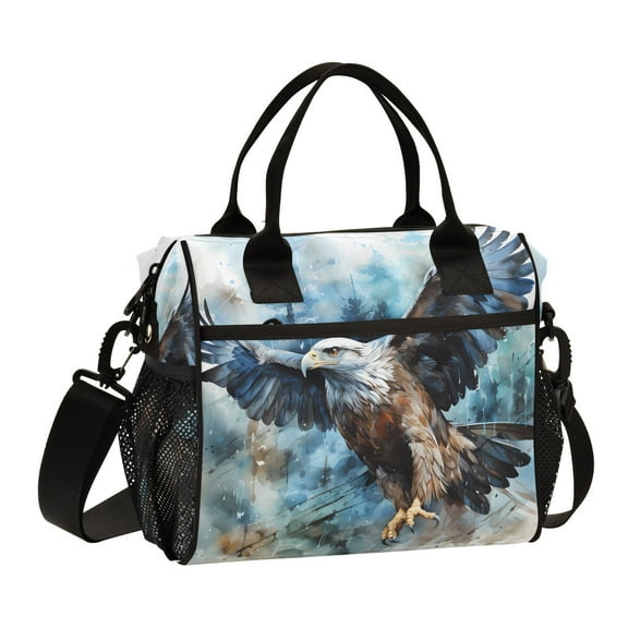 Eagle Trees Painting Cooler Bag Lunch Bag Soft Cooler Cooling Tote Insulated Lunch Box for Adult Men Women