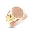 thumbnail image 1 of AFFY Eagle Two Tone Men's Signet Ring In 14k Rose Gold Over 925 Sterling Silver, Ring Size 8.5, 1 of 4