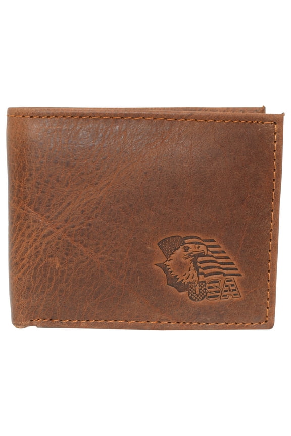 Eagle USA RFID Blocking Real Leather Bifold Classic Wallet for Men