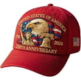 thumbnail image 1 of Eagle – United States 250th Anniversary Hat: Adjustable 250 Year American Anniversary Cap, USA Patriotic Caps, for Men Women (Red), 1 of 11