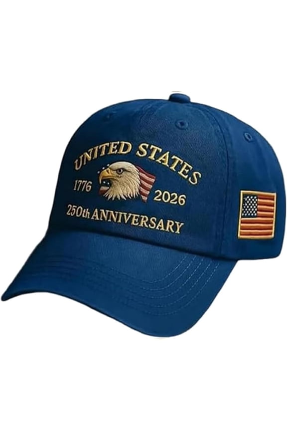 Eagle – United States 250th Anniversary Hat: Adjustable 250 Year American Anniversary Cap, USA Patriotic Caps
