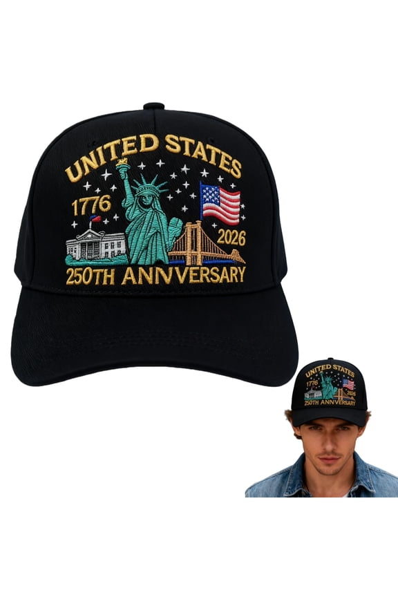 Eagle United States 250th Anniversary Hat: Adjustable 250 Year American Anniversary Cap, USA Patriotic Caps