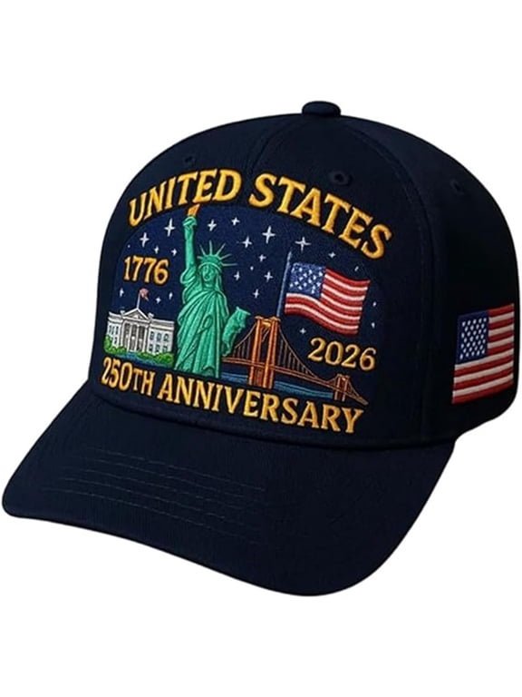 Eagle – United States 250th Anniversary Hat: Adjustable 250 Year American Anniversary Cap, USA Patriotic Caps