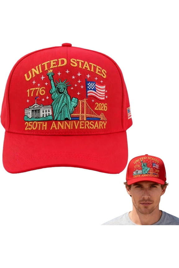 Eagle – United States 250th Anniversary Hat: Adjustable 250 Year American Anniversary Cap, USA Patriotic Caps