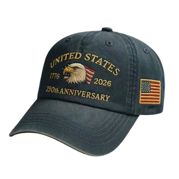 Eagle –United States 250th Anniversary Hat - Adjustable American Eagle Patriotic Cap for Men and Women (1Pcs, Grey)