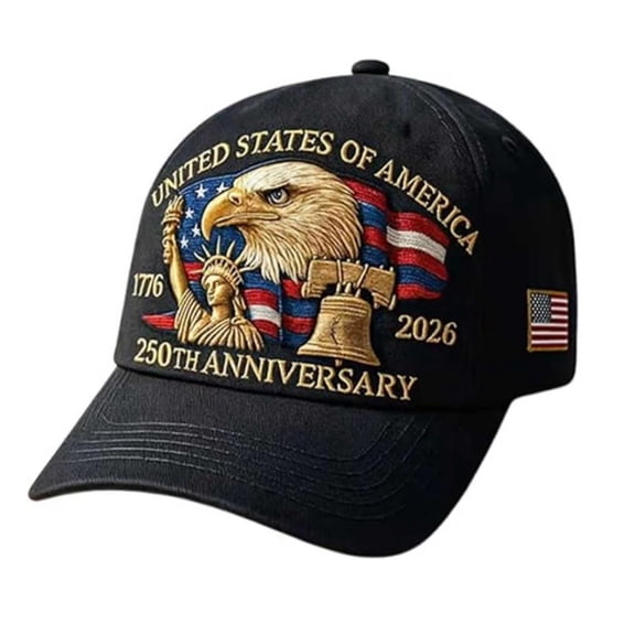 Eagle –United States 250th Anniversary Hat - Adjustable Bald Eagle Embroidered Baseball Cap for Men and Women