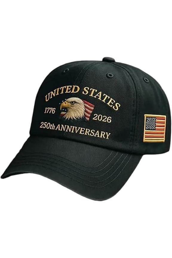 Eagle –United States 250th Anniversary Hat - Adjustable Bald Eagle Embroidered Baseball Cap for Men and Women