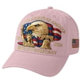 thumbnail image 1 of Eagle – United States 250th Anniversary Hat, Adjustable Patriotic Embroidered Baseball Cap with Bald Eagle, Retro Washed Cap (2Pcs, Pink), 1 of 7