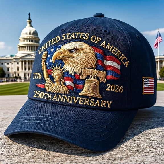 Eagle – United States 250th Anniversary Hat for Men Women Adjustable Bald Eagle Veterans Patriotic Baseball Cap