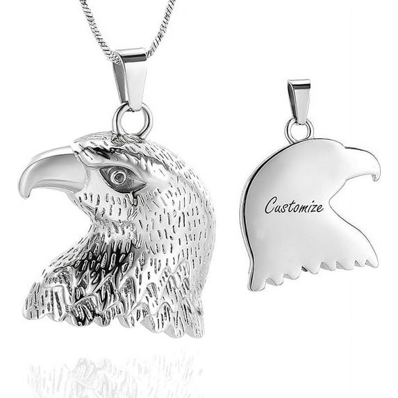 Eagle Urn Cremation Necklaces for Ashes Jewelry Eagle Keepsake Pendant Memorial Necklace Ash Holder
