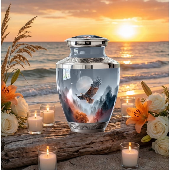 Eagle Urns for Human Ashes Adult Man - Mini Cremation Urns for Ashes Women - Small Urn for Ashes Keepsake - Memorial keepsake Ash Holder for Mom - Decorative Eagle Urn ( Size:- 3 Inch 1Pc )