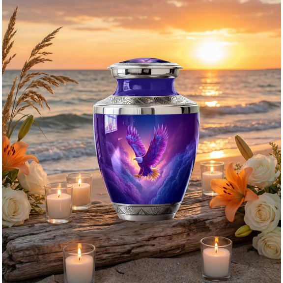 Eagle Urns for Human Ashes - Keepsake Cremation Urns for Ashes Women - Memorial Ash Holder for Dad - Small Urn for Ashes Keepsake - Decorative Eagle Urn for Adult Male ( Size:- 3 inch 1Pc )